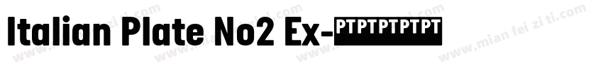 Italian Plate No2 Ex字体转换